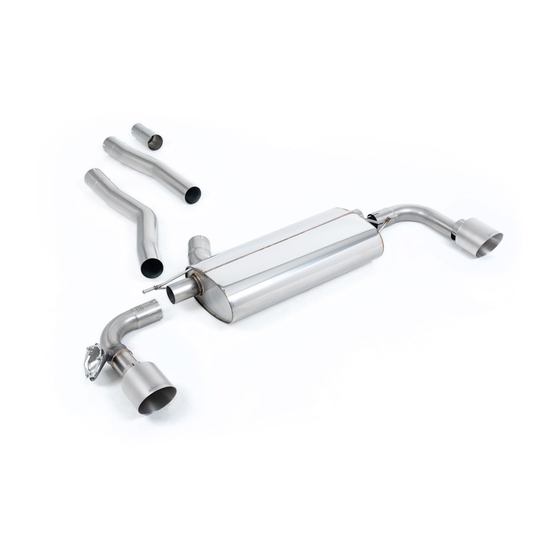 BMW F40 1 Series 128ti - OPF/GPF Back System with GT-115 Brushed Titanium Trims - Brushed Titanium