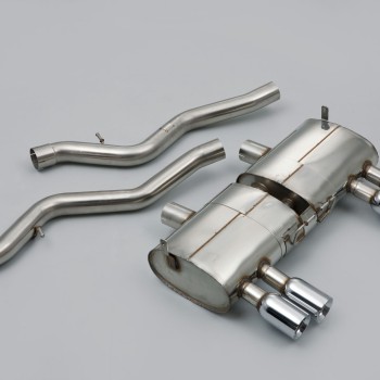 BMW E90/E92 M3 - Cat-Back Exhaust System with Quad Polished Trims - Polished