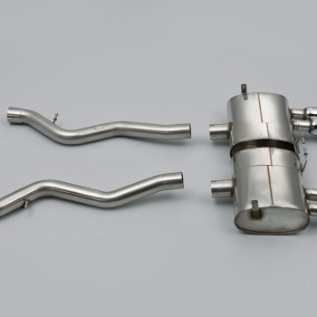 BMW E90/E92 M3 - Cat-Back Exhaust System with Quad Polished Trims - Polished