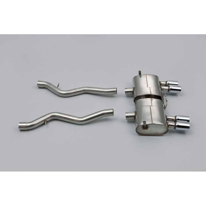 BMW E90/E92 M3 - Cat-Back Exhaust System with Quad Polished Trims - Polished
