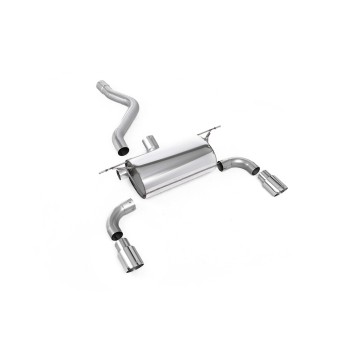BMW F20/F21 M135i (Non X-Drive) - Road Rear Silencer with Polished Tips - Polished