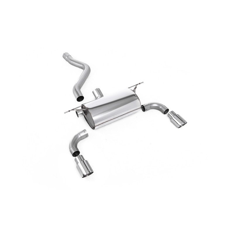 BMW F20/F21 M135i (Non X-Drive) - Road Rear Silencer with Polished Tips - Polished