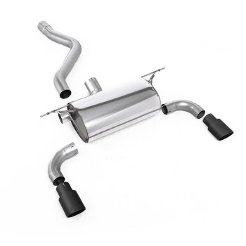BMW F20/F21 M135i (Non X-Drive) - Road Rear Silencer with Cerakote Black Tips - Cerakote Black