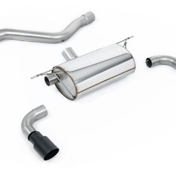 BMW F20/F21 M135i (Non X-Drive) - Rear Silencer for Race System with Cerakote Black Tips - Cerakote Black