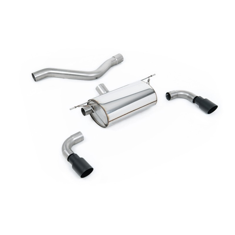 BMW F20/F21 M135i (Non X-Drive) - Rear Silencer for Race System with Cerakote Black Tips - Cerakote Black