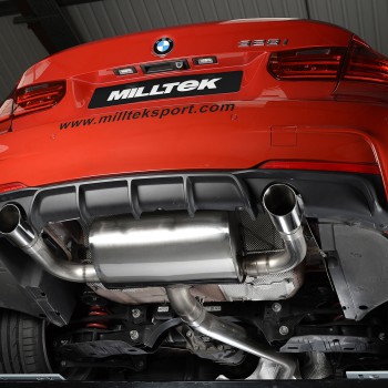 BMW F30 328i M Sport - Resonated (Quieter) Cat-Back Exhaust System with Twin Polished Trims