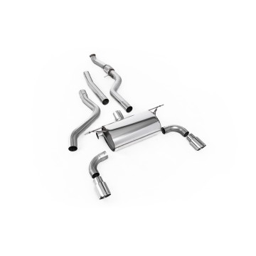 BMW F20/F21 M135i (Non X-Drive) - Cat-Back Exhaust System with Road Rear Silencer & Polished Tips - Polished