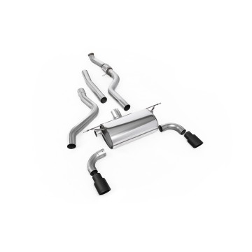 BMW F20/F21 M135i (Non X-Drive) - Cat-Back Exhaust System with Road Rear Silencer & Ceramic Black Tips - Cerakote Black