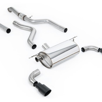 BMW F20/F21 M135i (Non X-Drive) - Cat-Back Exhaust System with Race Rear Silencer & Ceramic Black Tips - Cerakote Black