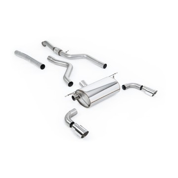 BMW F20/F21 M135i (Non X-Drive) - Cat-Back Exhaust System with Race Rear Silencer & Polished Tips - Polished