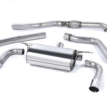 Resonated (Quieter) Cat-Back Exhaust System with Polished Tips - Polished