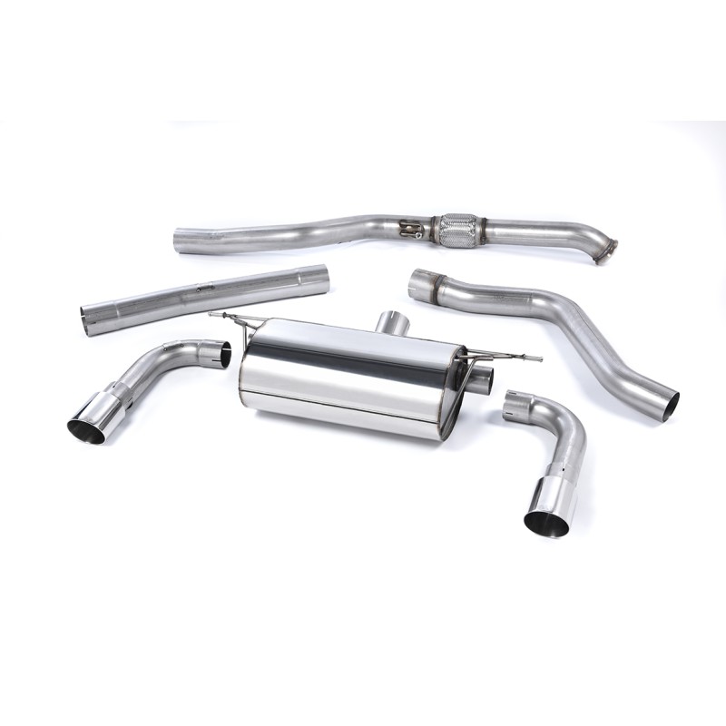 Resonated (Quieter) Cat-Back Exhaust System with Polished Tips - Polished