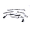 Resonated (Quieter) Cat-Back Exhaust System with Cerakote Black Tips - Cerakote Black
