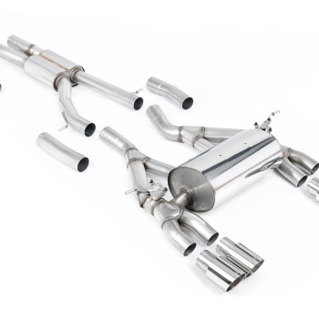 BMW F80 M3/F82 M4 - Cat-Back Exhaust System with Polished Trims - Polished