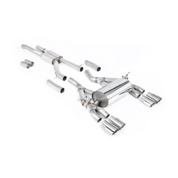 BMW F80 M3/F82 M4 - Cat-Back Exhaust System with Polished Trims - Polished