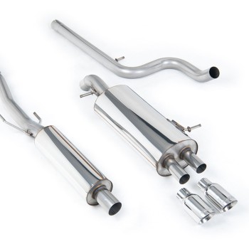 Citroen DS3 1.6 - Resonated (Quieter) Cat-Back Exhaust System With Polished Trims - Polished