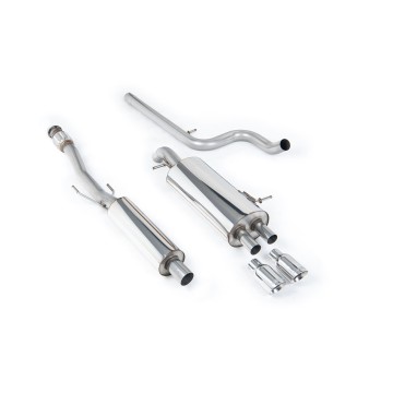Citroen DS3 1.6 - Resonated (Quieter) Cat-Back Exhaust System With Polished Trims - Polished