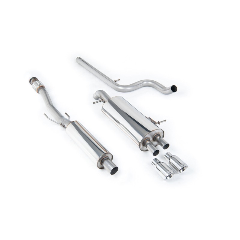 Citroen DS3 1.6 - Resonated (Quieter) Cat-Back Exhaust System With Polished Trims - Polished