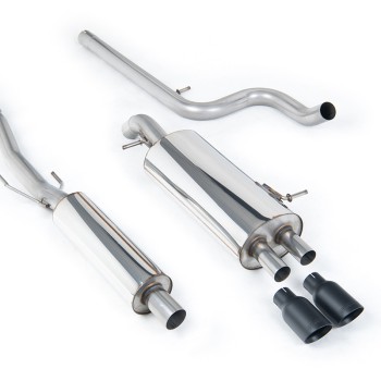 Citroen DS3 1.6 - Resonated (Quieter) Cat-Back Exhaust System With Cerakote Black Trims - Cerakote Black