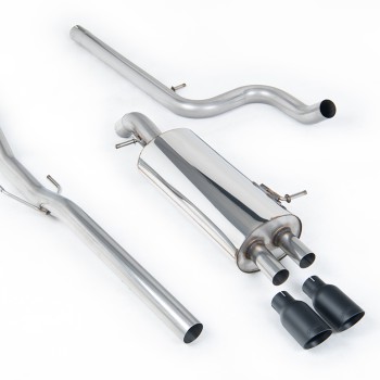 Citroen DS3 1.6 - Non-Resonated (louder) Cat-Back Exhaust System With Cerakote Black Trims - Cerakote Black