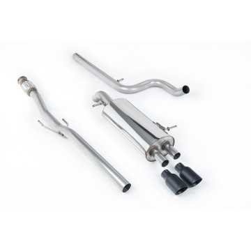 Citroen DS3 1.6 - Non-Resonated (louder) Cat-Back Exhaust System With Cerakote Black Trims - Cerakote Black