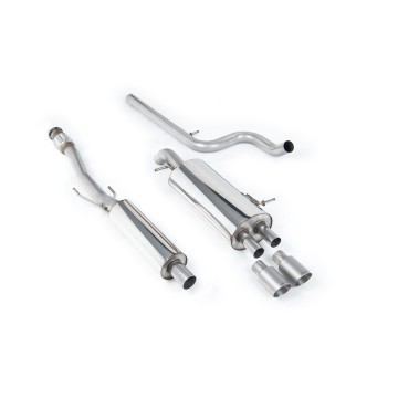 Citroen DS3 1.6 - Resonated (Quieter) Cat-Back Exhaust System with Titanium Trims - Brushed Titanium