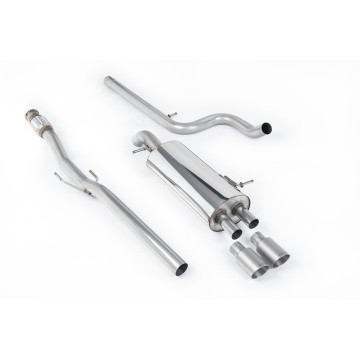 Citroen DS3 1.6 - Non-Resonated (Louder) Cat-Back Exhaust System with Titanium Trims - Brushed Titanium