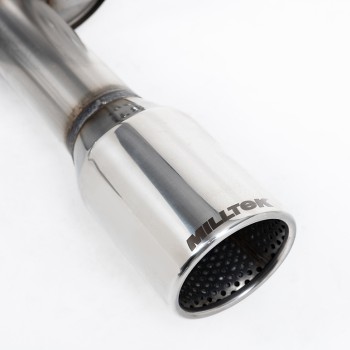 Ford Fiesta MK6 ST 150 - Non-Resonated (Louder) Cat-Back Exhaust System with Single Polished 90mm JET Tip - Polished