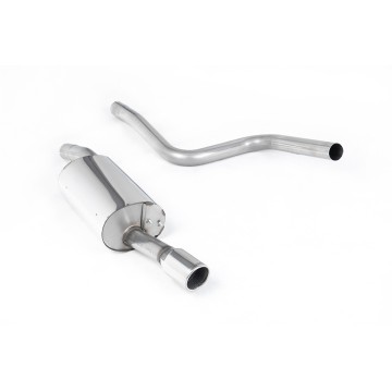 Ford Fiesta MK6 ST 150 - Non-Resonated (Louder) Cat-Back Exhaust System with Single Polished 90mm JET Tip - Polished