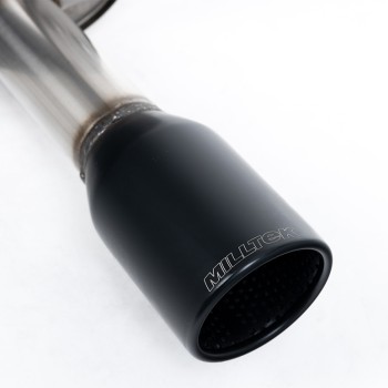 Ford Fiesta MK6 ST 150 - Non-Resonated (Louder) Cat-Back Exhaust System with Ceramic Coated Satin Black Trim - Cerakote Black