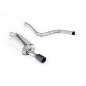 Ford Fiesta MK6 ST 150 - Non-Resonated (Louder) Cat-Back Exhaust System with Ceramic Coated Satin Black Trim - Cerakote Black