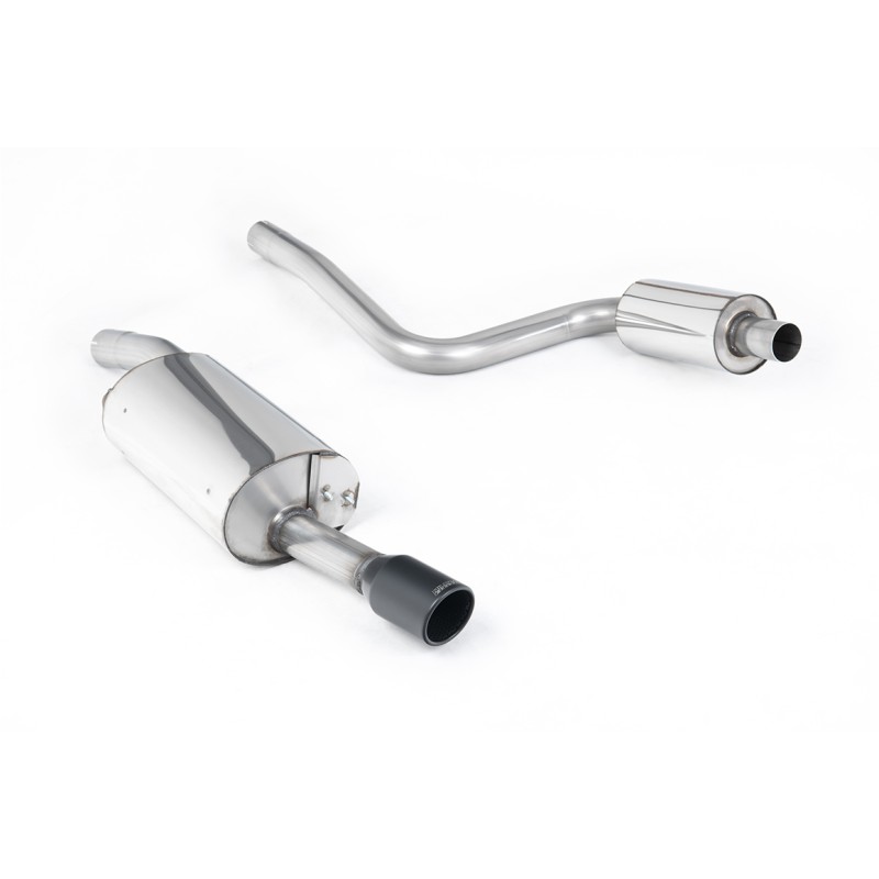 Ford Fiesta MK6 ST 150 - Resonated (Quieter) Cat-Back Exhaust System with Ceramic Coated Satin Black Trim - Cerakote Black