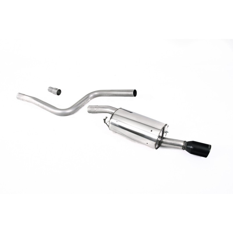 Ford Fiesta MK6 Zetec-S - Non-Resonated (Louder) Cat-Back Exhaust System - fits to ST150 Rear Valance Insert - Cerakote Black