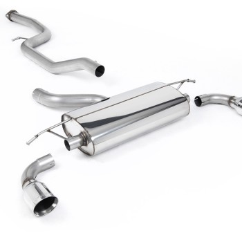 Ford Focus MK2 ST 225 - Non-Resonated (Louder) Cat-Back Exhaust System with 100mm GT-100 Polished Trims - GT