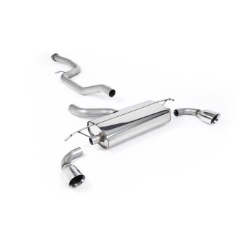 Ford Focus MK2 ST 225 - Non-Resonated (Louder) Cat-Back Exhaust System with 100mm GT-100 Polished Trims - GT