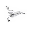 Ford Focus MK2 ST 225 - Non-Resonated (Louder) Cat-Back Exhaust System with 100mm GT-100 Polished Trims - GT