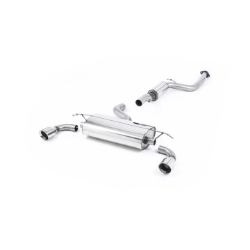 Ford Focus MK2 ST 225 - Resonated (Quieter) Cat-Back Exhaust System with GT-100 Polished Trims - GT