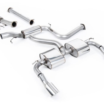 Ford Focus MK2 RS - Resonated Turbo-Back Exhaust System with Catalyst Delete