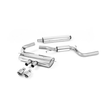 Ford Focus MK3 ST 5 door Hatchback - Resonated (Quieter) Cat-Back Exhaust System with Polished Tips - Polished