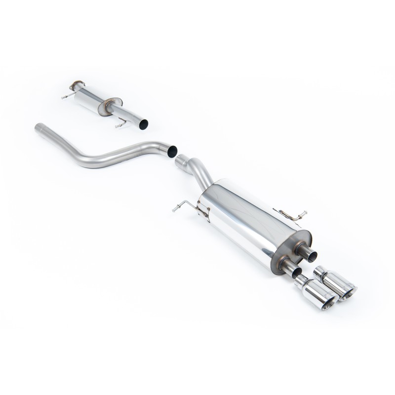 Ford Fiesta MK7/7.5 ST 1.6 - Resonated (Quieter) Cat-Back Exhaust System with Polished Tips - Polished