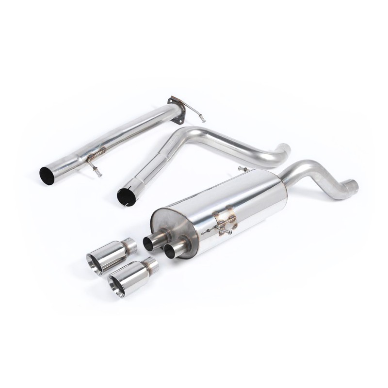 Ford Fiesta MK7/7.5 ST 1.6 - Non-Resonated (Louder) Cat-Back Race Exhaust System with Polished Tips - Polished