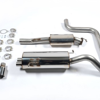 Ford Fiesta MK7/7.5 ST 1.6 - Resonated (Quieter) Cat-Back Race Exhaust System with Polished Tips - Polished