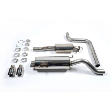 Ford Fiesta MK7/7.5 ST 1.6 - Resonated (Quieter) Cat-Back Race Exhaust System with Polished Tips - Polished