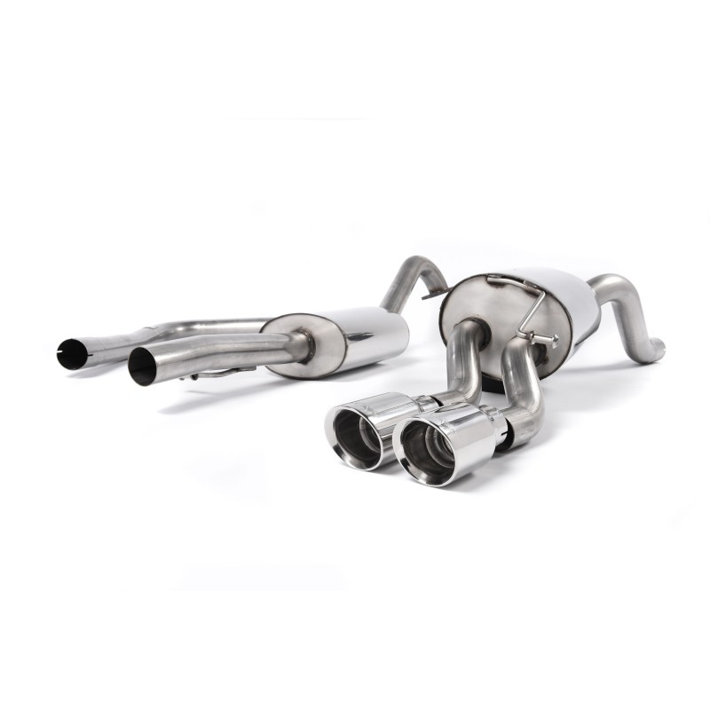 Ford Fiesta MK7/7.5 Ecoboost 1.0T - Resonated (Quieter) Cat-Back Exhaust System with Polished Tips - Polished
