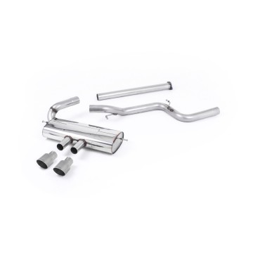 Ford Focus MK3 ST 5 door Hatchback - Non-Resonated (Louder) Cat-Back Exhaust System with Titanium Tips - Brushed Titanium