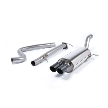 Ford Fiesta MK7/7.5 ST 1.6 - Non-Resonated (Louder) Cat-Back Race Exhaust System with Cerakote Black Tips - Cerakote Black