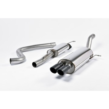 Ford Fiesta MK7/7.5 ST 1.6 - Resonated (Quieter) Cat-Back Race Exhaust System with Cerakote Black Tips - Cerakote Black