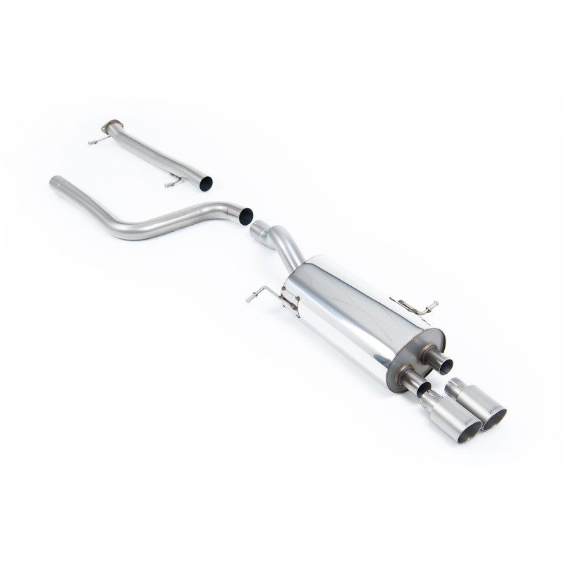 Ford Fiesta MK7/7.5 ST 1.6 - Non-Resonated (Louder) Cat-Back Exhaust System with Titanium Tips - Brushed Titanium
