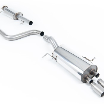 Ford Fiesta MK7/7.5 ST 1.6 - Resonated (Quieter) Cat-Back Exhaust System with Titanium Tips - Brushed Titanium