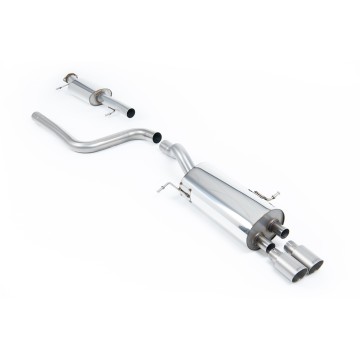 Ford Fiesta MK7/7.5 ST 1.6 - Resonated (Quieter) Cat-Back Exhaust System with Titanium Tips - Brushed Titanium